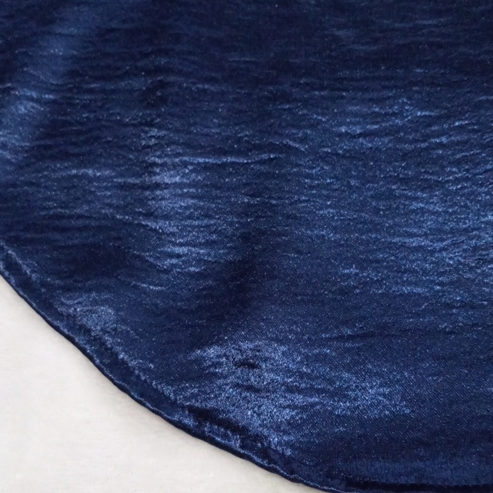 Anthropologie Maeve Navy Satin Tie Neck Sleeveless Swing Blouse Top 2P - Picture 7 of 16